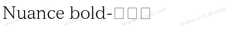 Nuance bold字体转换